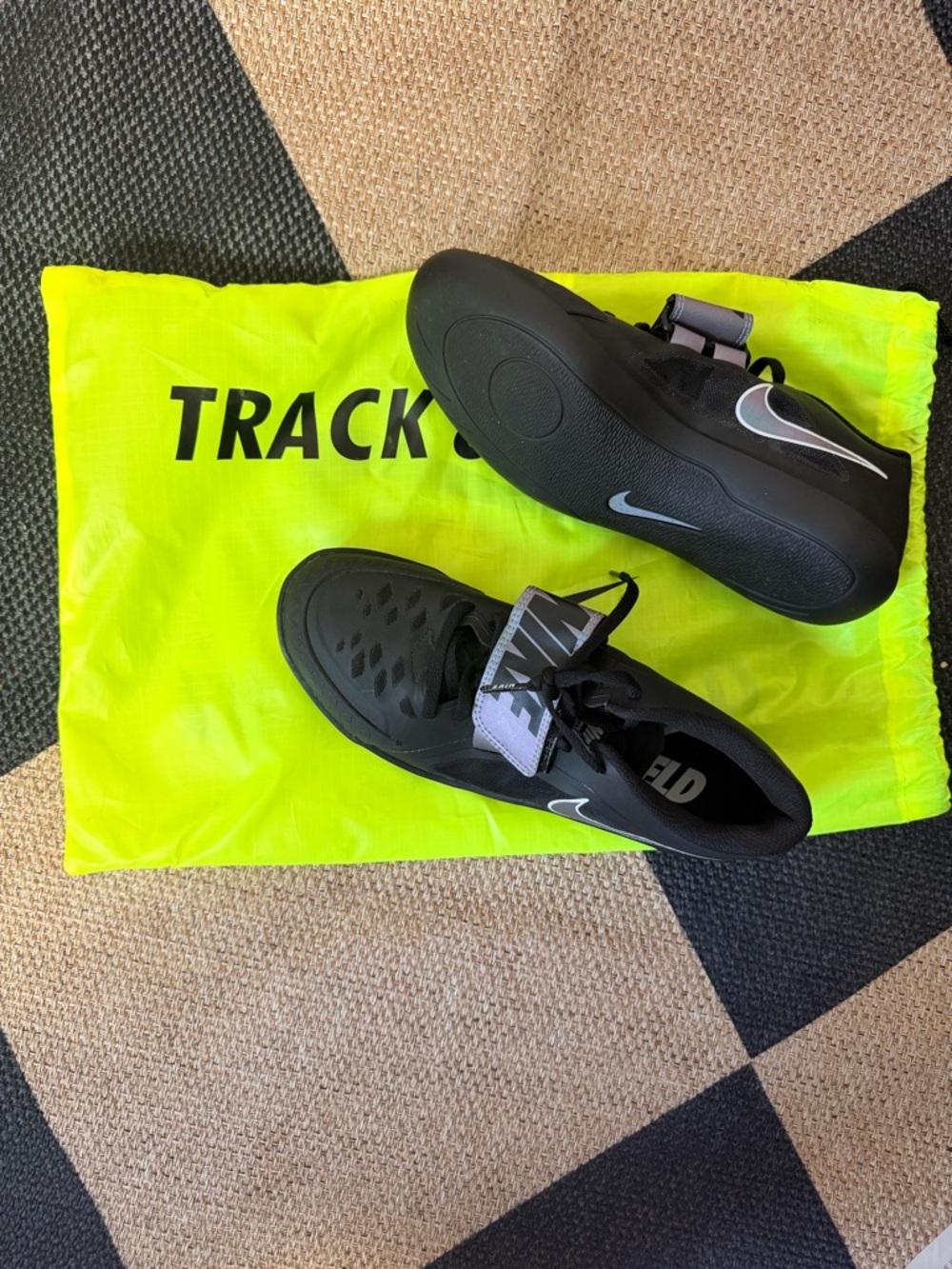 Nike Black and Silver Throwing Shoes with Hook Strap - Picture 3 of 5